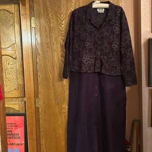 Flax 🤩 Vintage Jeanne Engelhart floral embroidered design with faux jacket